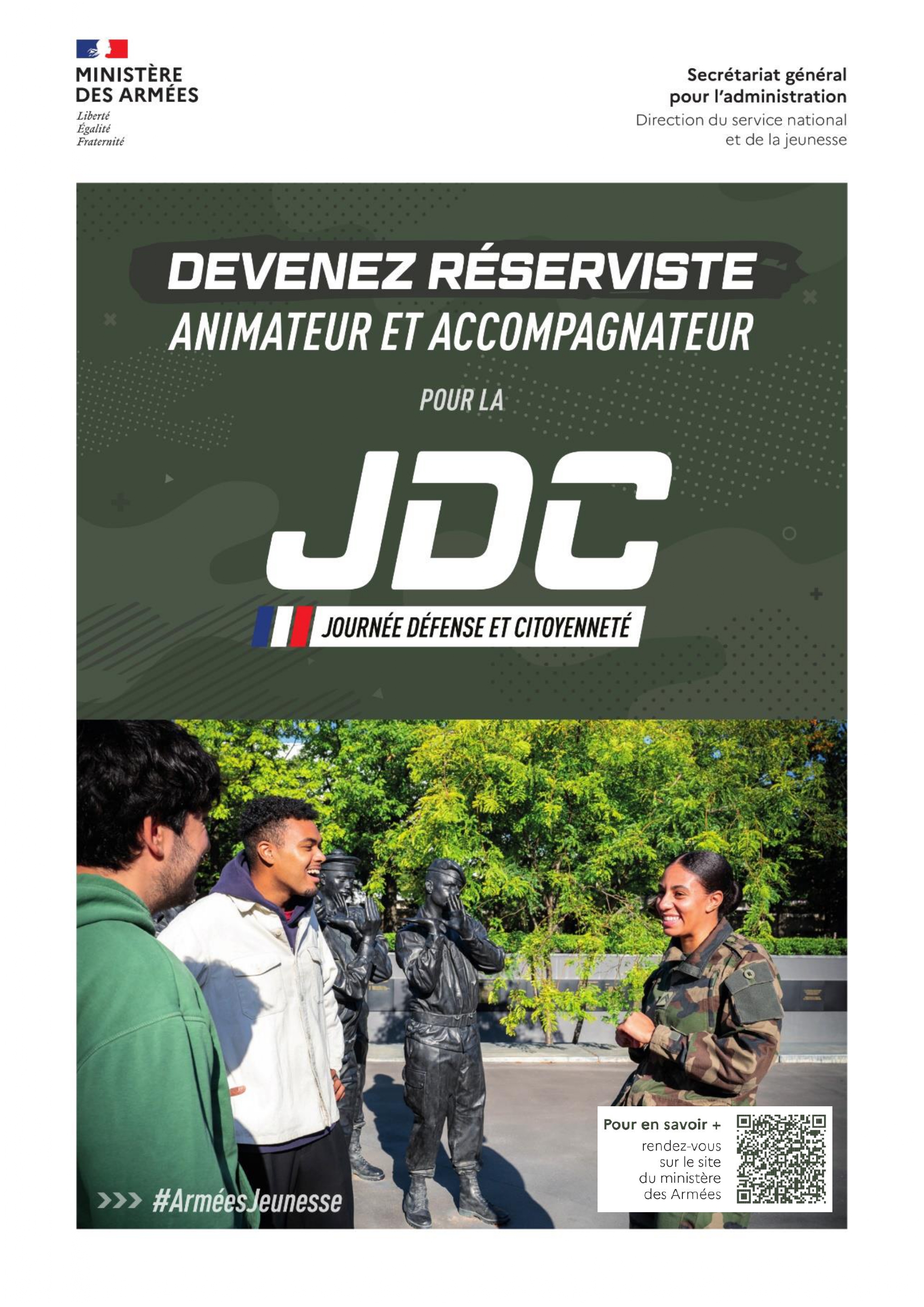 Devenez réserviste animateur et accompagnateur pour la JDC
