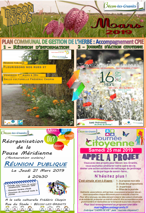 Couverture feuille infos mars 2019