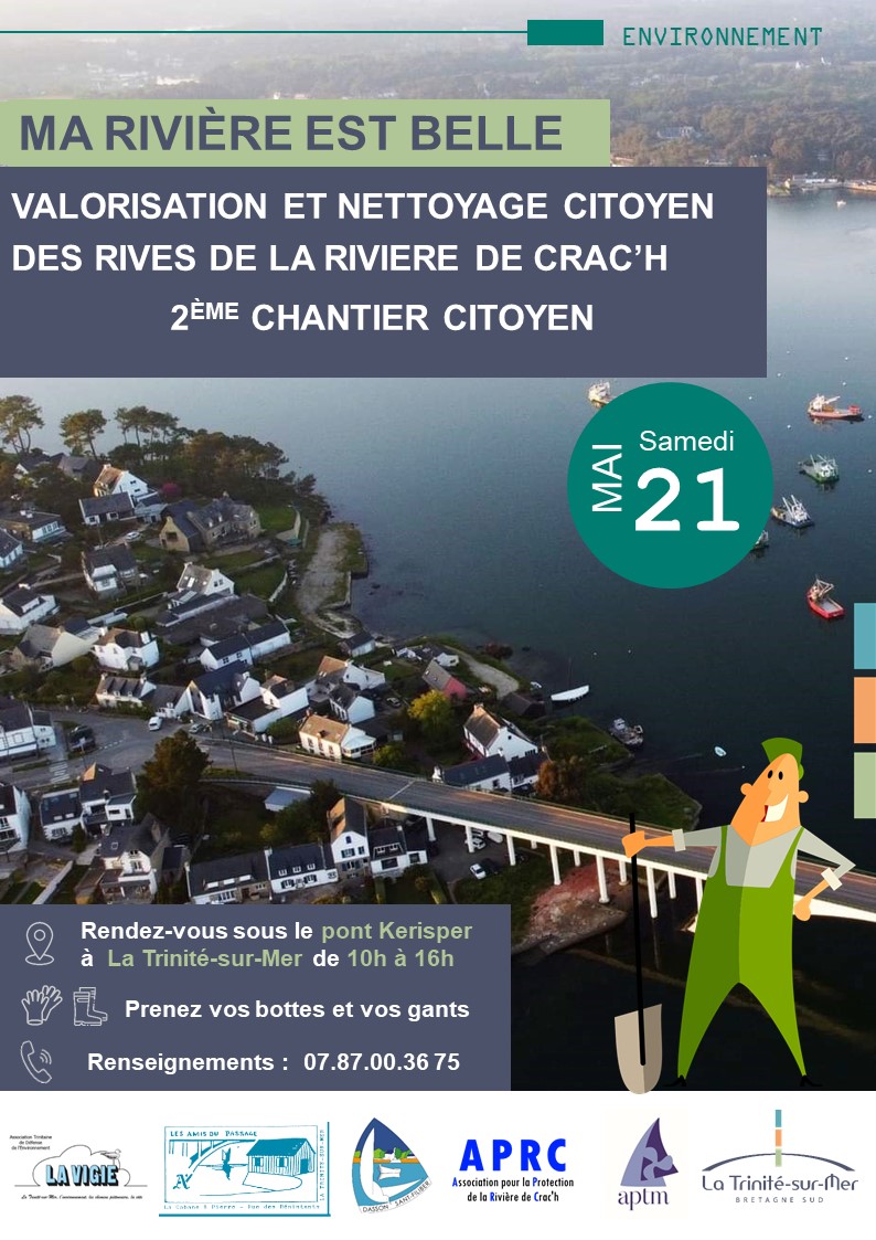 2ème chantier de nettoyage des rives de la rivière de Crach