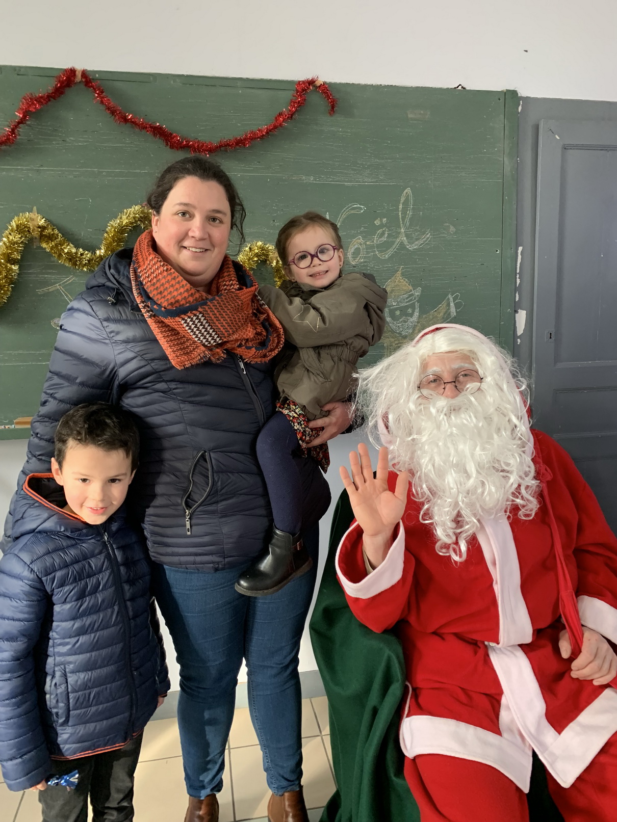 Première photo avec le Père Noël