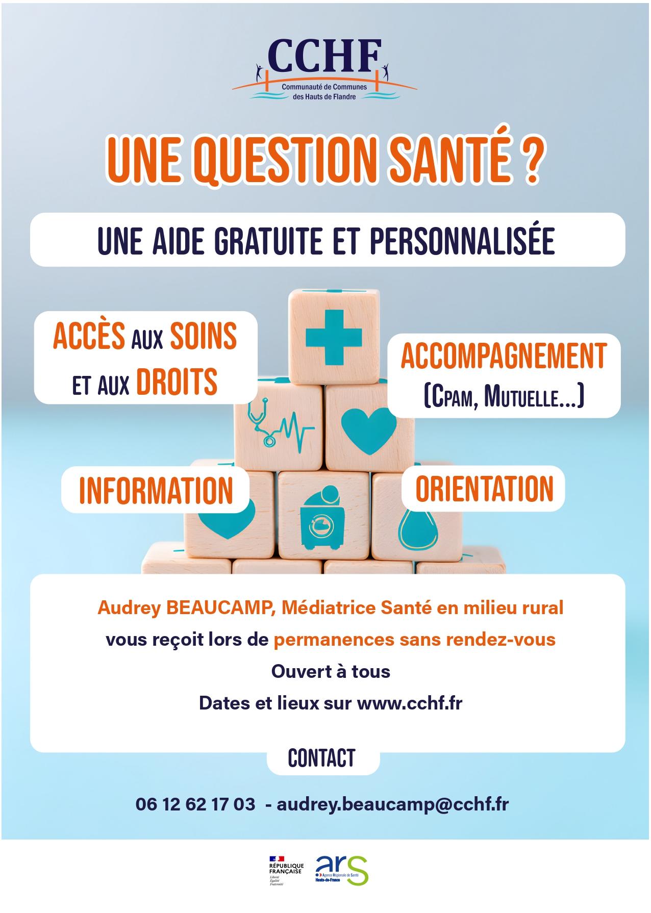 Nouveau à la CCHF : Madame BEAUCAMP Audrey
