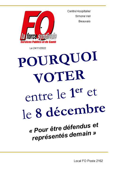 Pourquoi voter 1