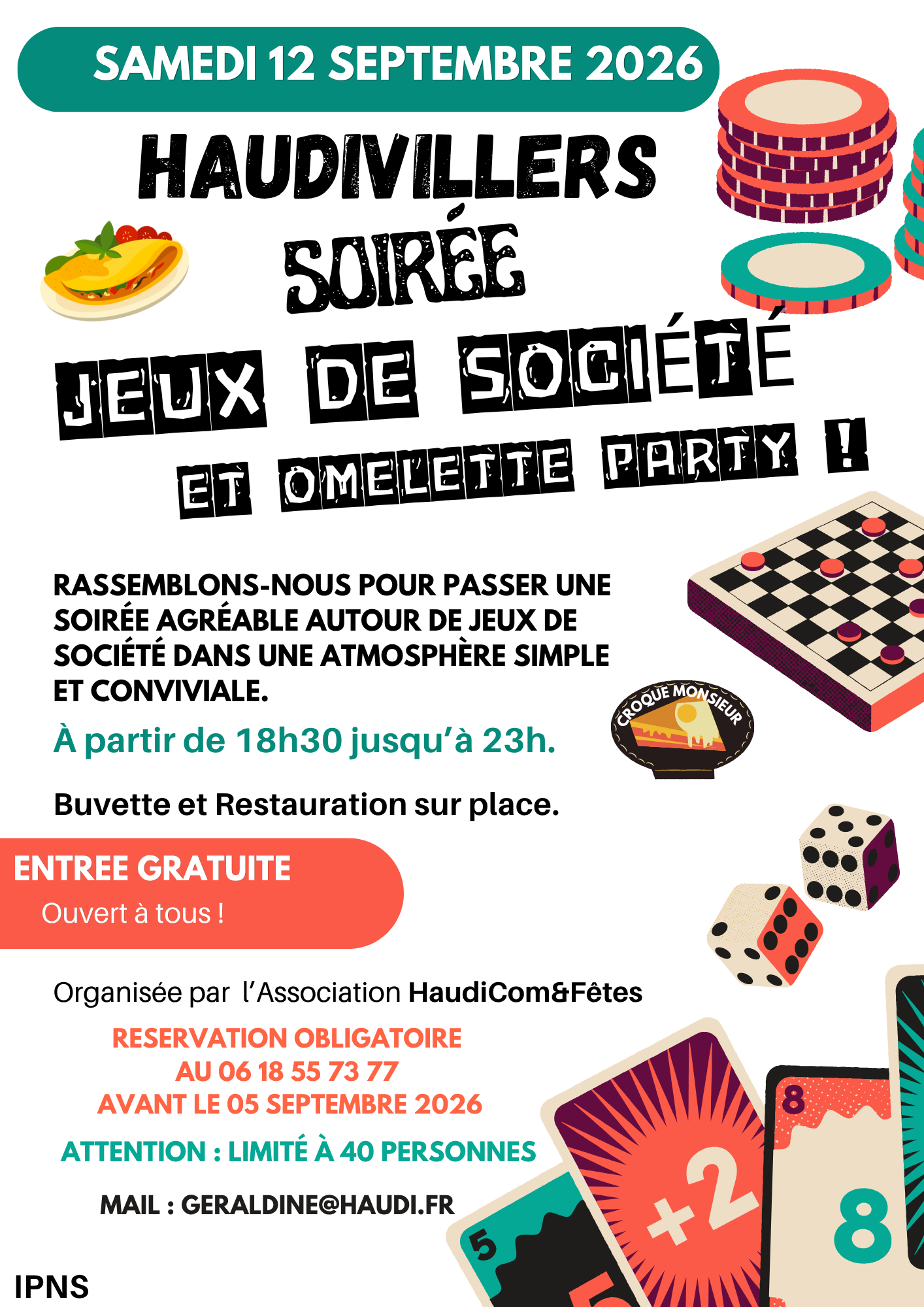 Affiche Soirée Jeux de Société Moderne Illustré Coloré.png