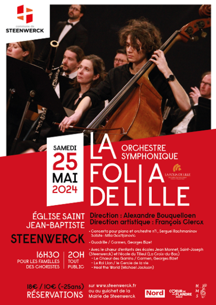 Orchestre Symphonique La Folia de Lille 25 mai 2024 à 20h00 - Eglise St Jean-Baptiste de Steenwerck (25/05/2024
                                -
                                25/05/2024)