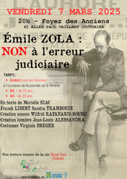 Zola, non à l'erreur judicaire ! (19/02/2025
                                -
                                07/03/2025)