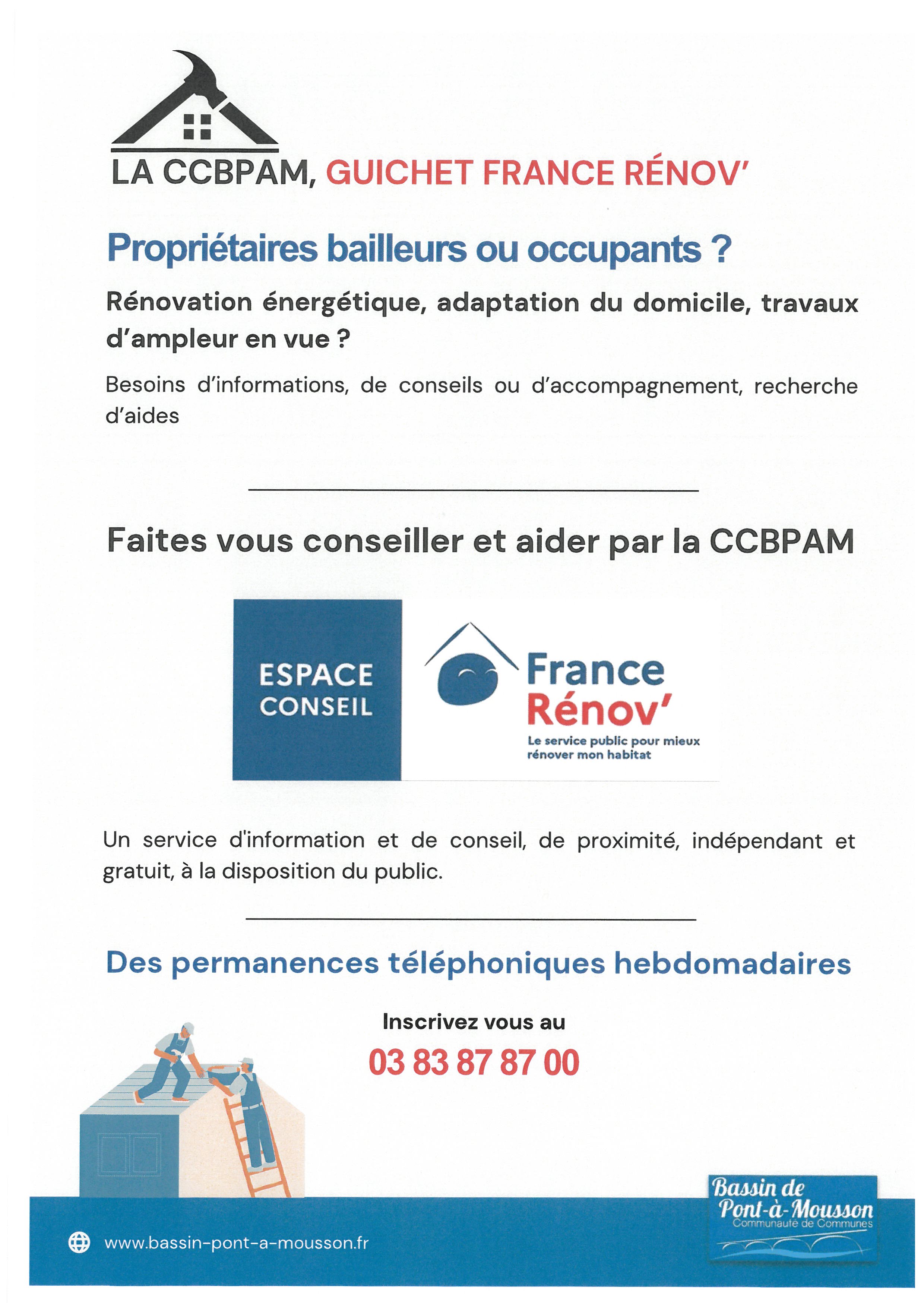 PERMANENCES GUICHET FRANCE RÉNOV'