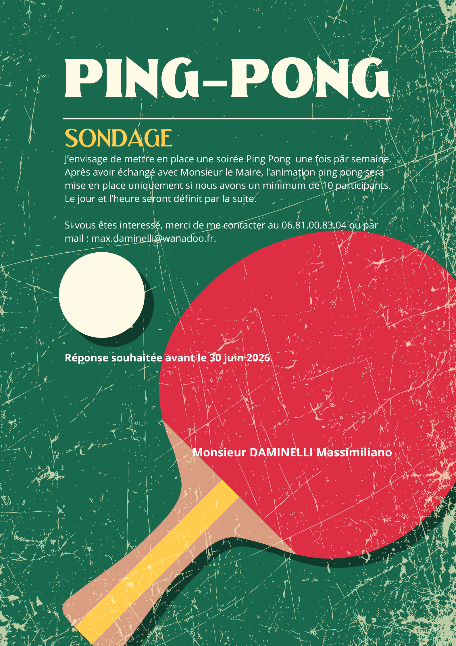 Affiche Rétro Tournoi de Ping-Pong Minimaliste vert et rouge.png