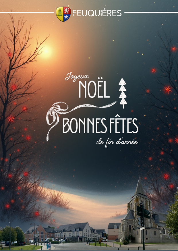 Feuquières Carte de Vœux Joyeux Noël Bonne Année Vert Simple Illustré _3_.png