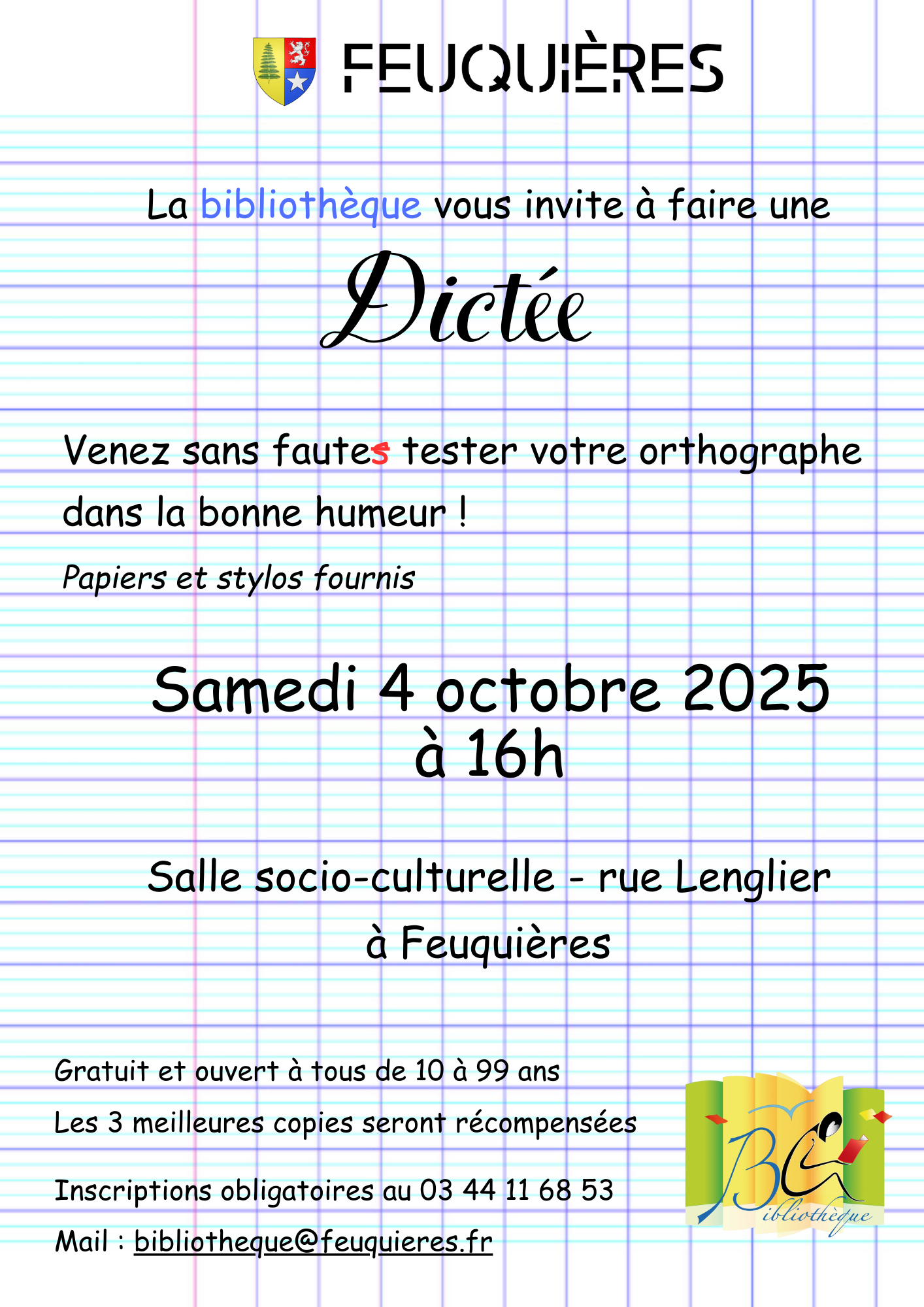 bibliothèque feuquieres dictée 2025.png