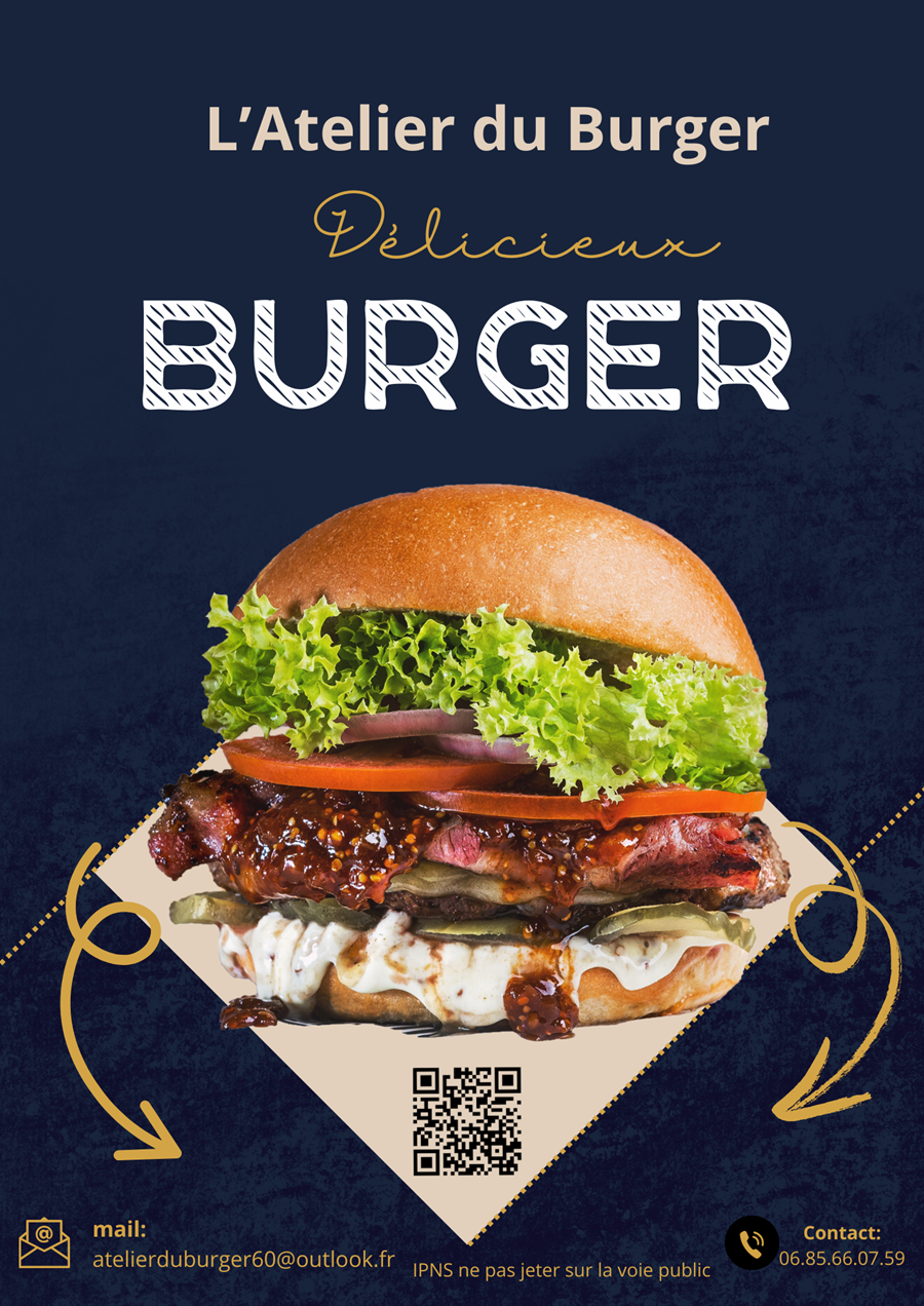 Flyer gastronomie élégant minimaliste bleu.png