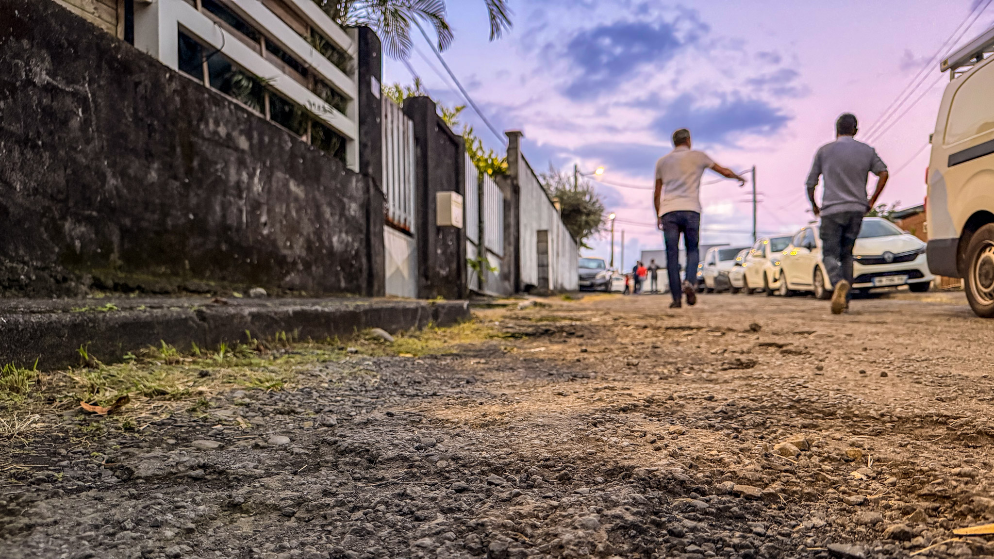 Travaux d'aménagement des rues Clarivet et Laugier à Bras-Panon