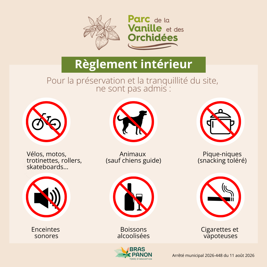 Informations pratiques du Parc de la Vanille et des Orchidées