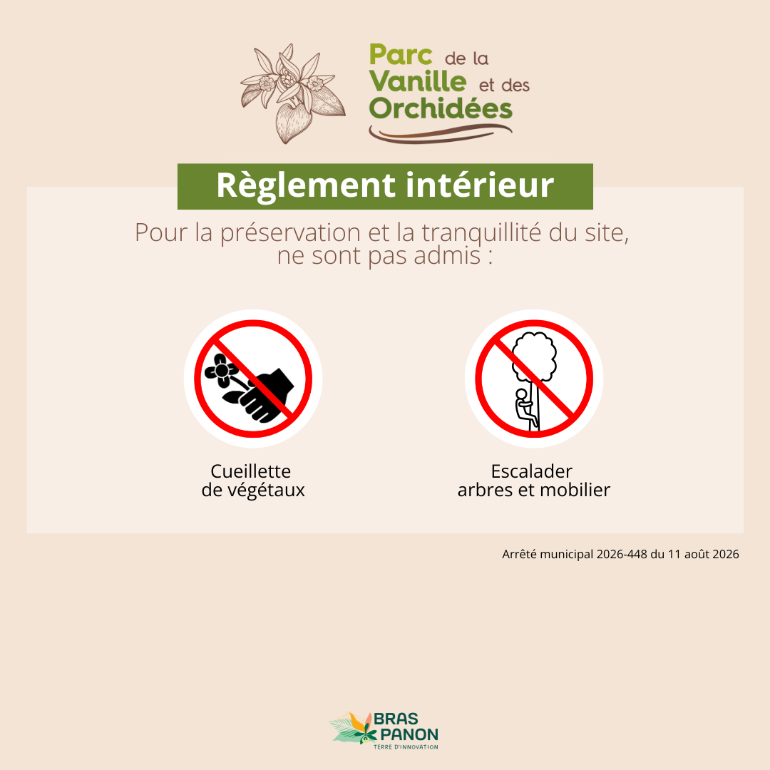 Informations pratiques du Parc de la Vanille et des Orchidées
