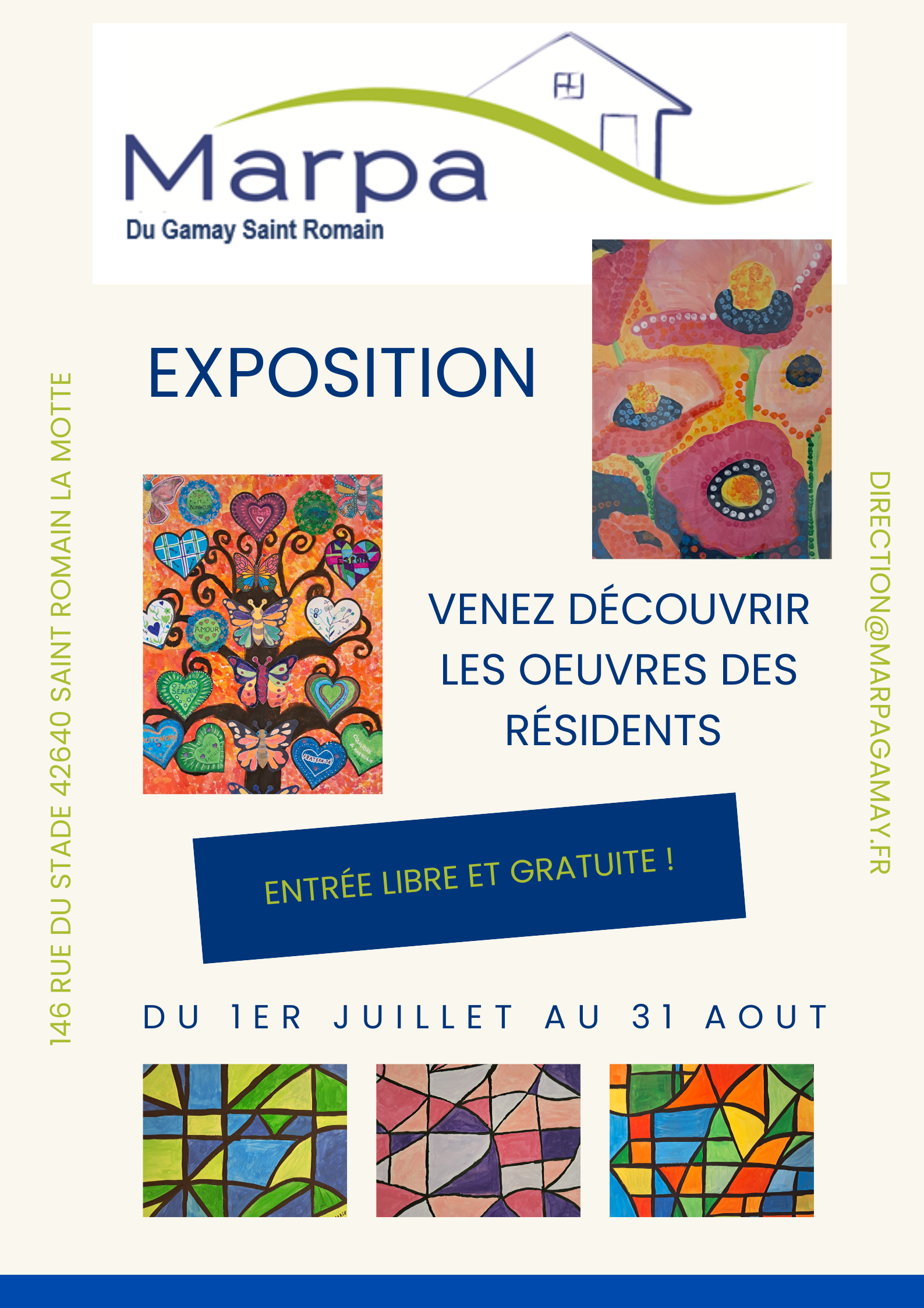 Affiche exposition artistique illustration moderne colorée .png