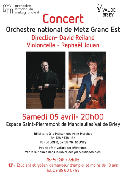 Concert de l'Orchestre National de Metz Grand Est (05/04/2025
                                -
                                05/04/2025)