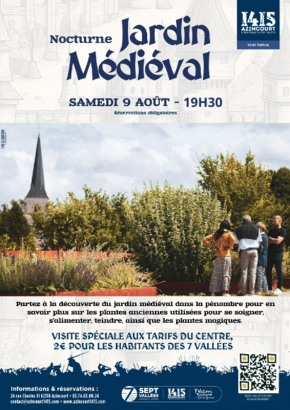 Visite nocturne du jardin médiéval d'Azincourt (09/08/2025
                                -
                                09/08/2025)