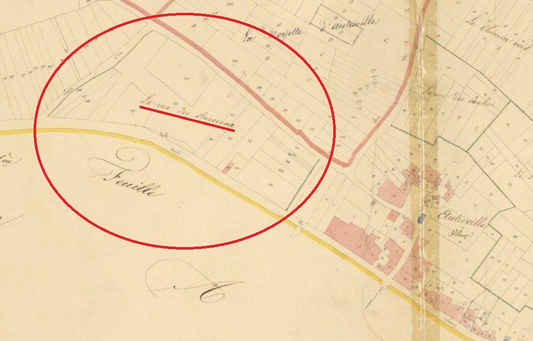 _11_ Le lieu-dit La rue des Berceaux sur le cadastre de 1829. Le Nord est à gauche.jpg