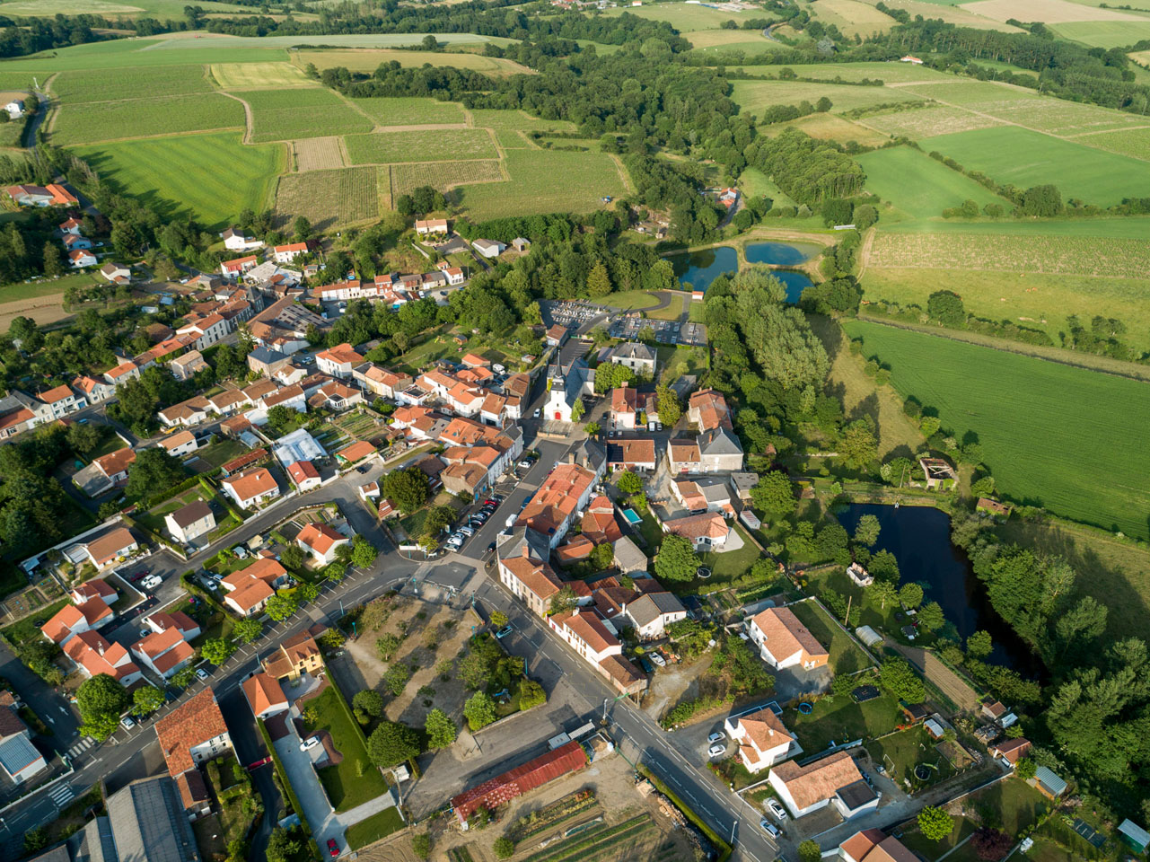 Vue aérienne bourg