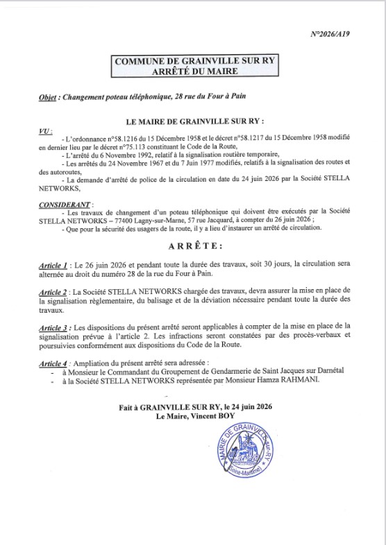 2026-06-ARRÊTE 2026-A19 Arrêté de circulation rue du Four _à Pain.jpg