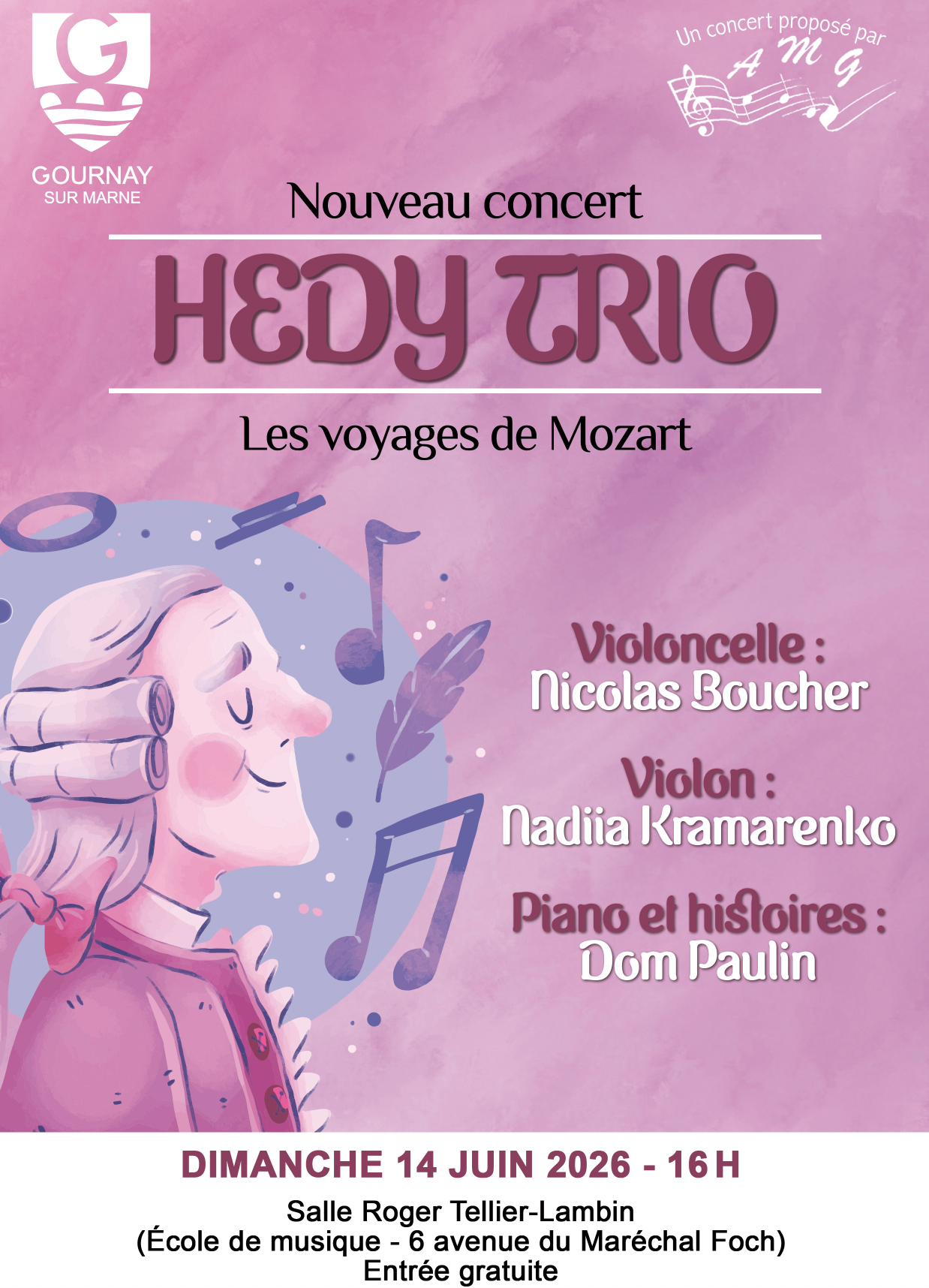 CONCERT AMG : LES VOYAGES DE MOZART