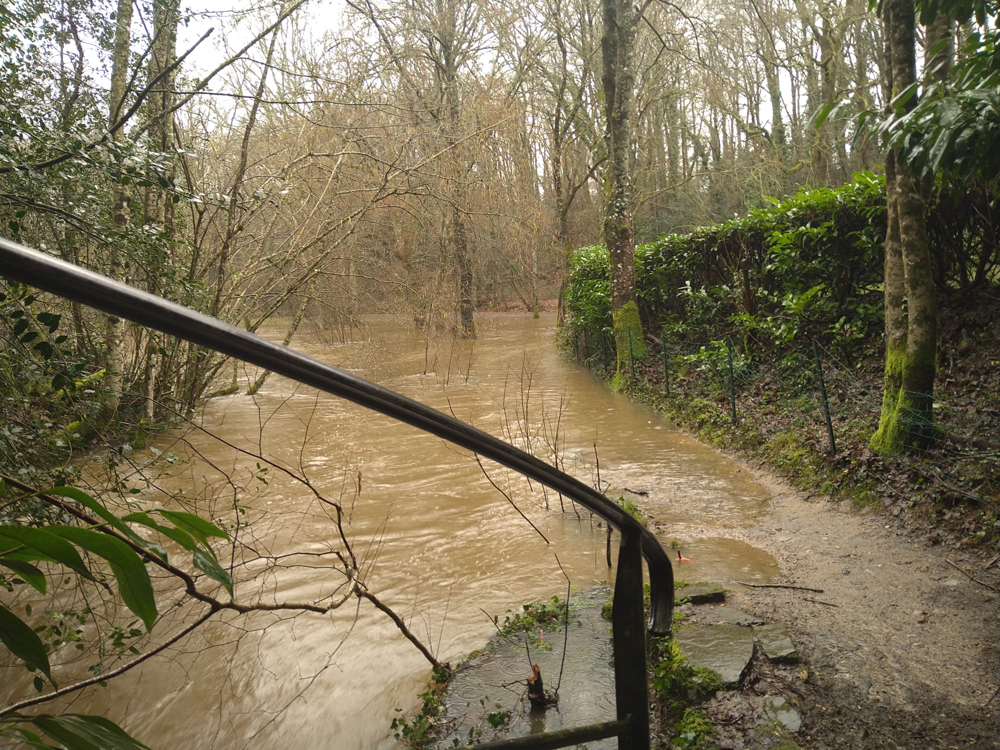 visuel de la rivière du Cens qui déborde de son lit