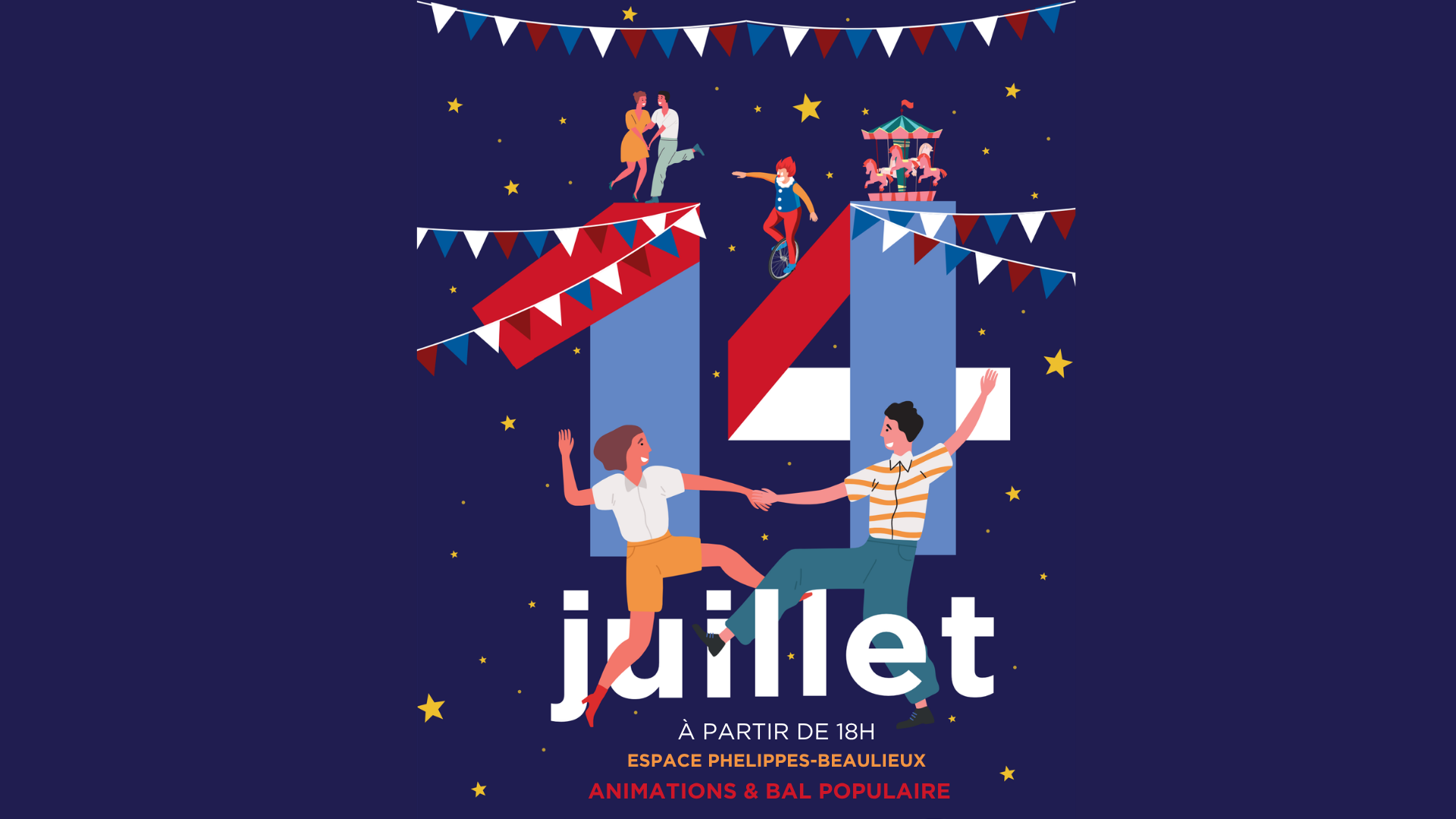 annonce 14 juillet et ses animations familiales