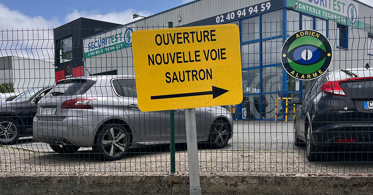 illustration nouvelle voie de sortie de la déchèterie d'Orvault