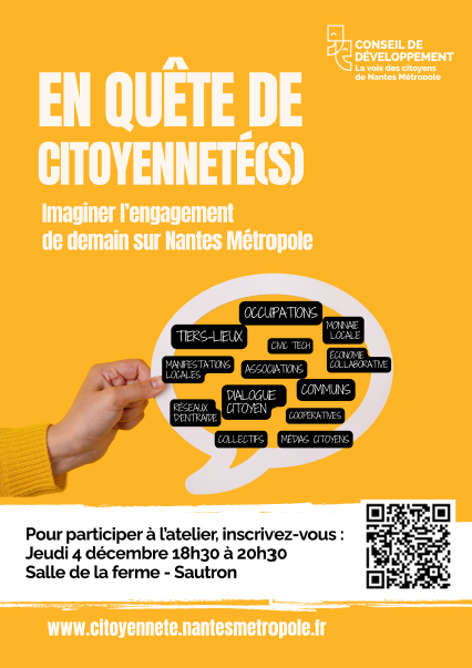affiche annonçant un atelier de réflexion citoyenne