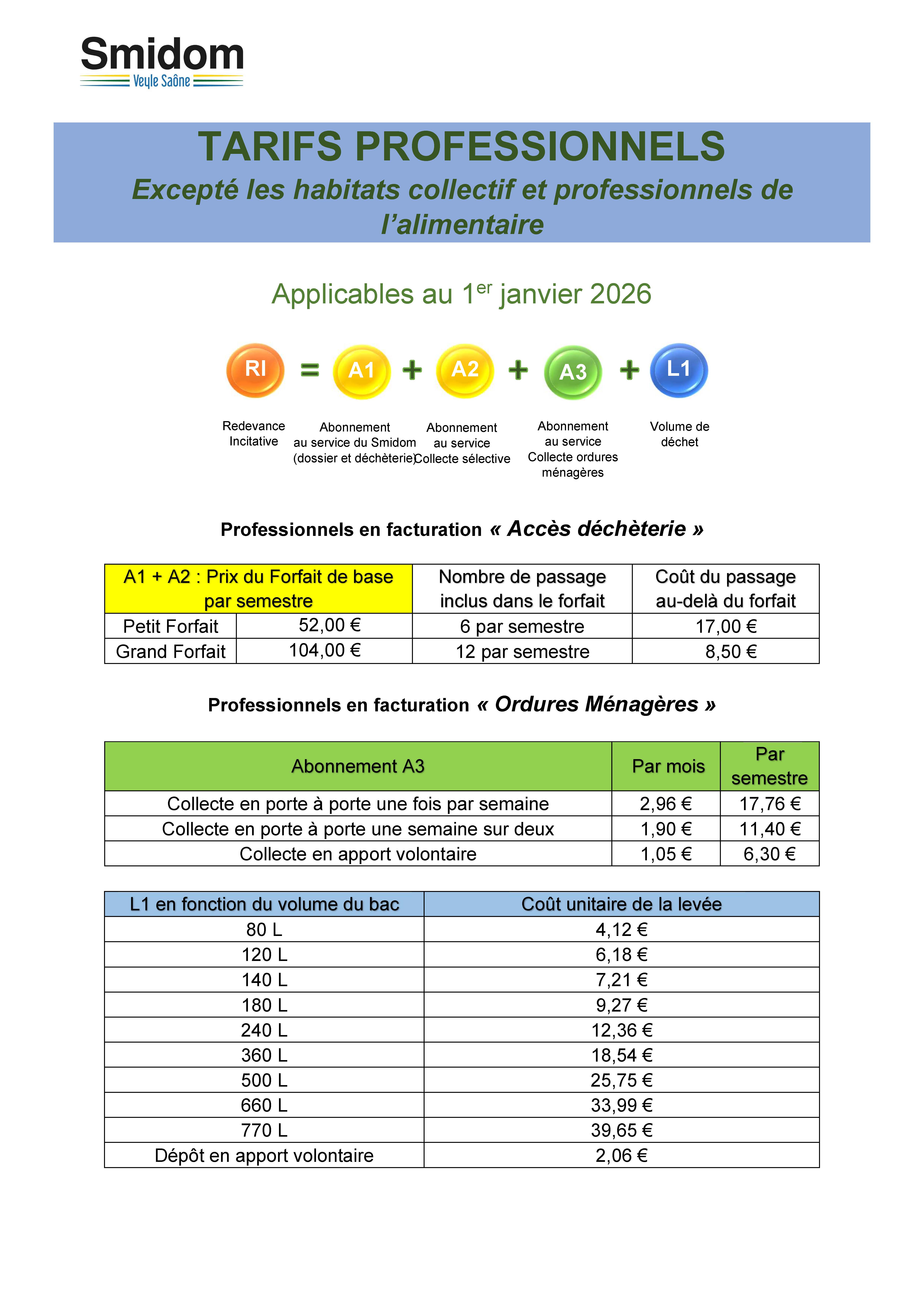Tarifs Professionnels _hors collectif et alim_  au 1er janvier 2026.jpg
