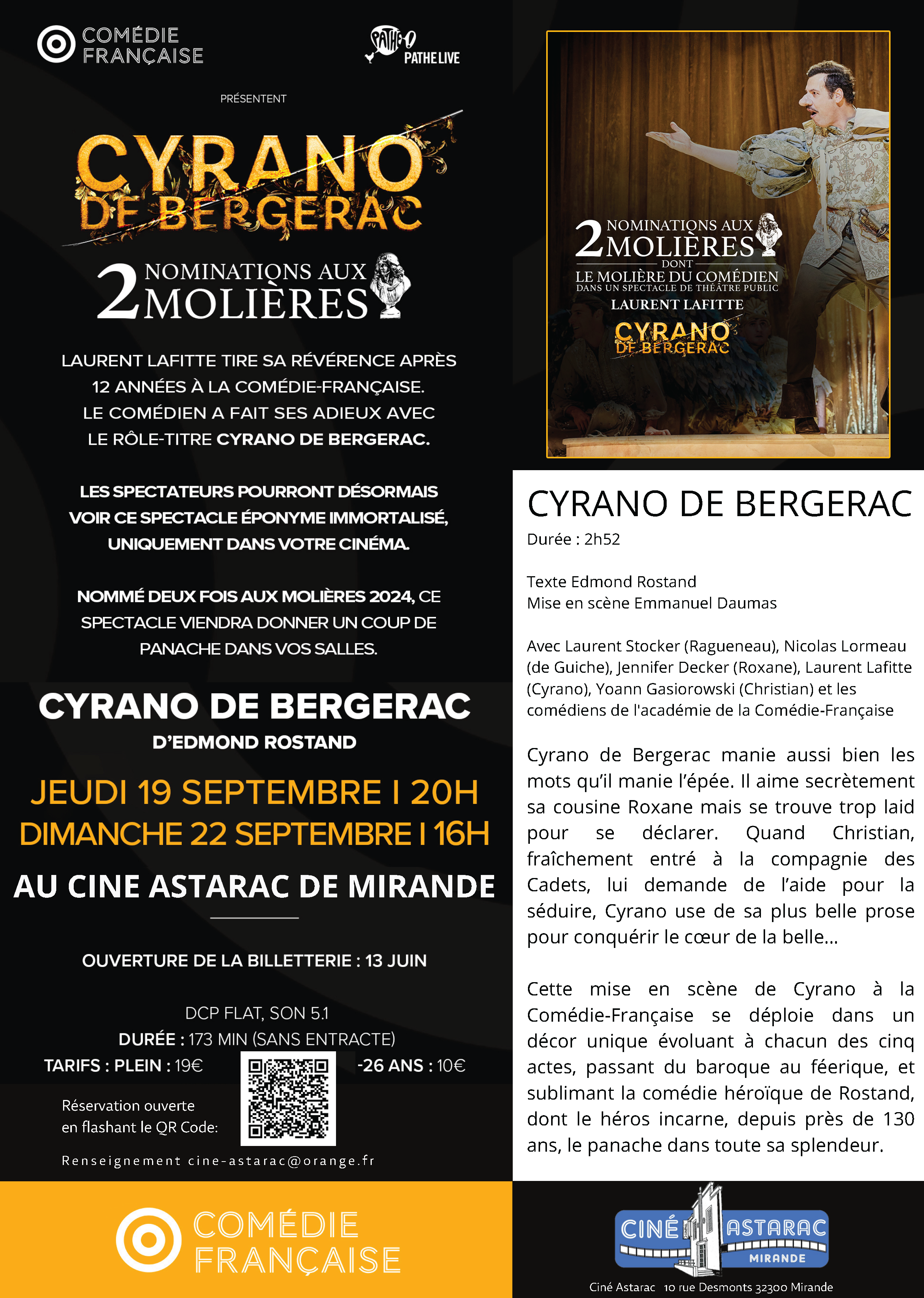 Cyrano de Bergerac Cinéma Astarac Mirande