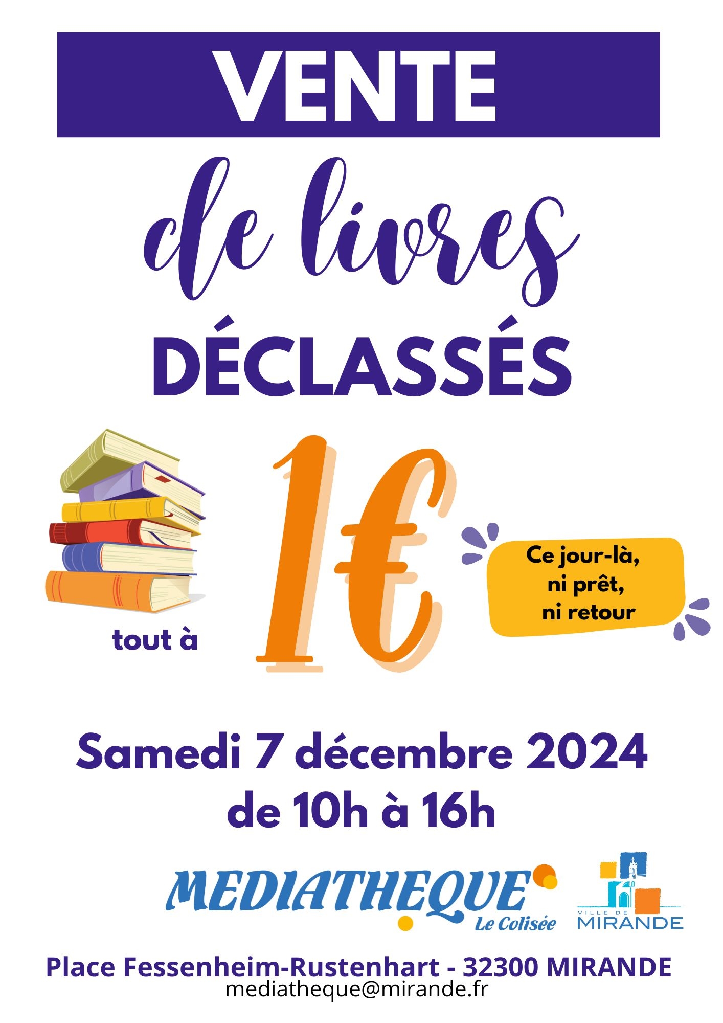 Vente de livres déclassés Mirande