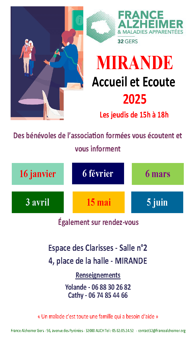 Permanence accueil et écoute France Alzheimer