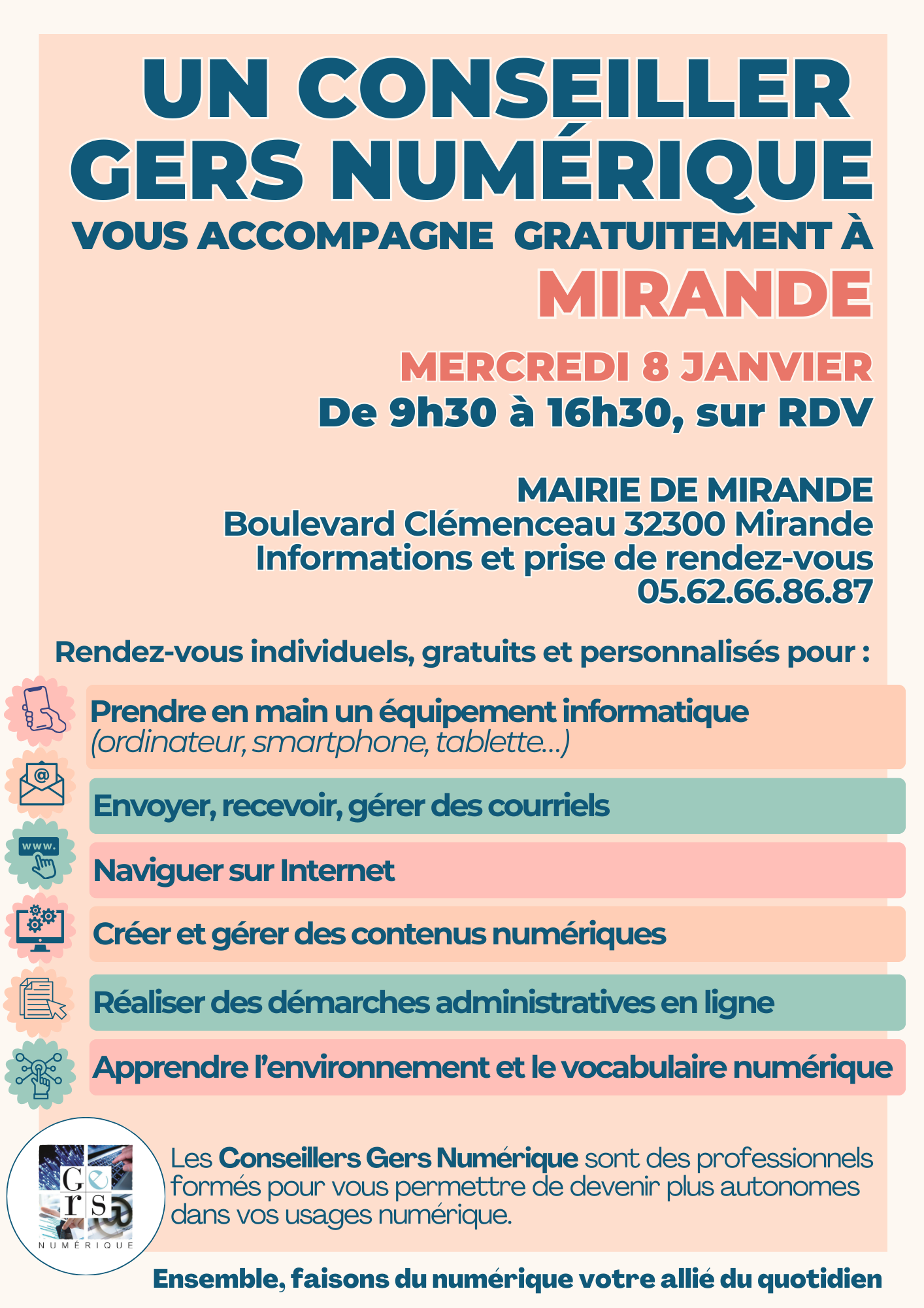 Atelier numérique 08.01.2025 Mirande