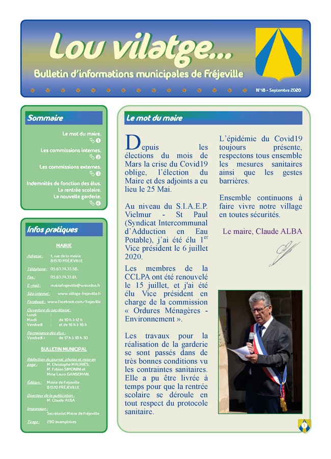 Lou vilatge... - N°18 (A3) - Septembre 2020