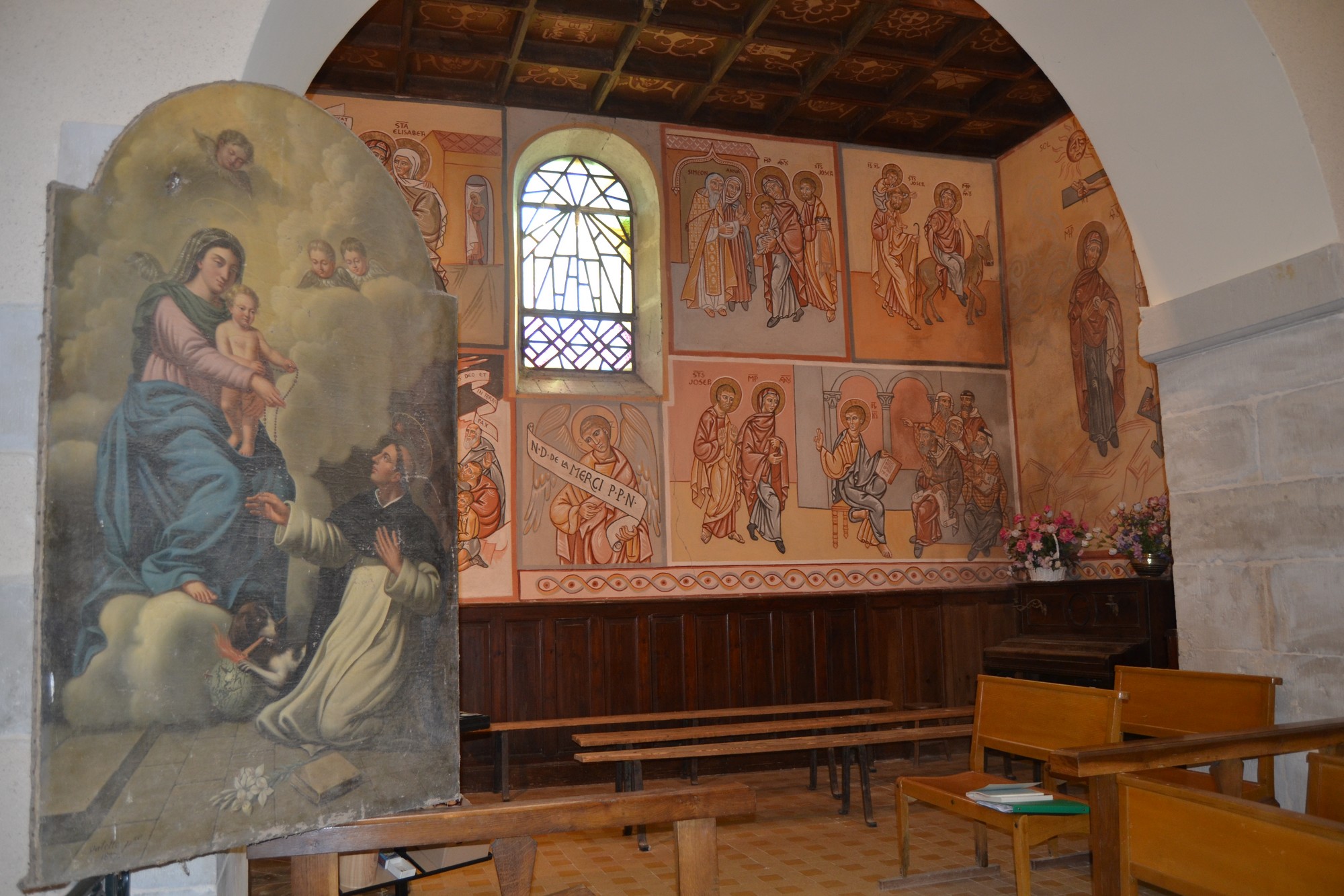 L_église de Fréjeville - Fresques de Nicolaï Greschny 1.JPG