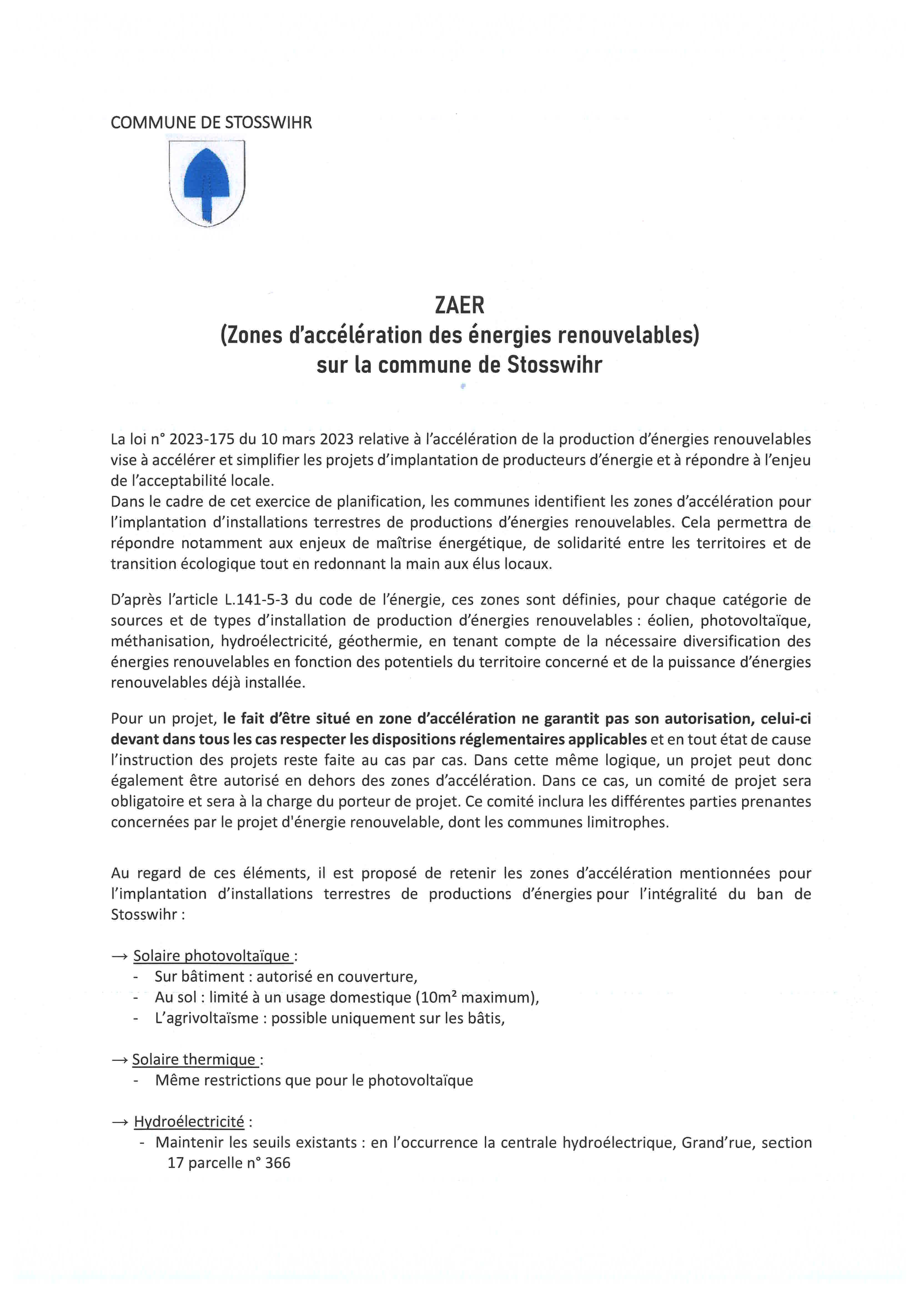 ZAER : CONCERTATION PUBLIQUE