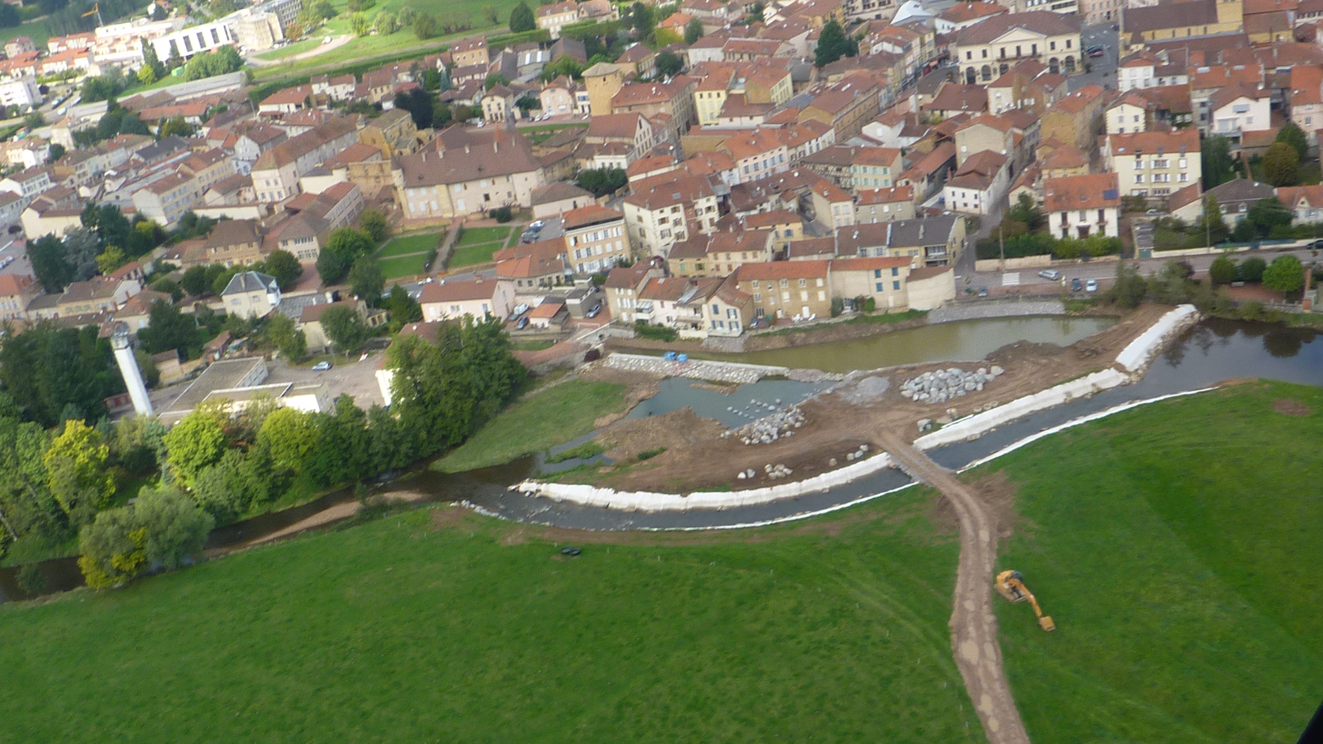 Vue aérienne chantier sept2010