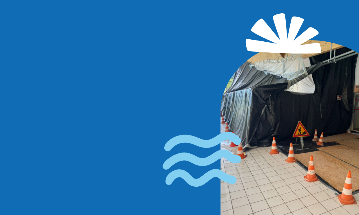 Travaux pour le futur jardin d'eau