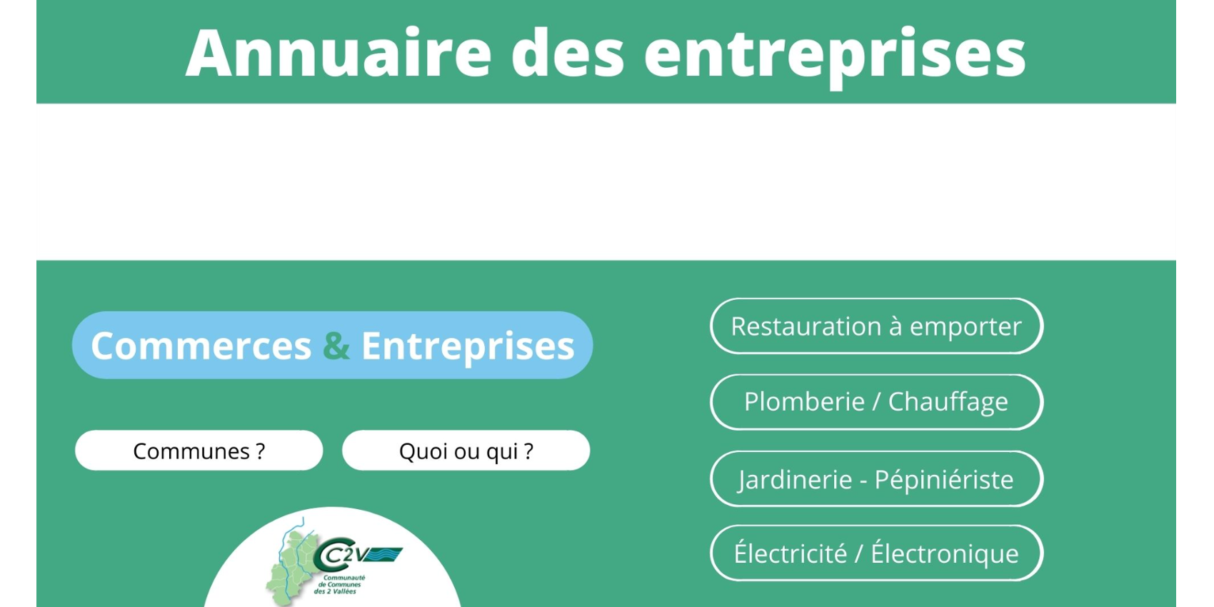Annuaire des entreprises de la CC2V