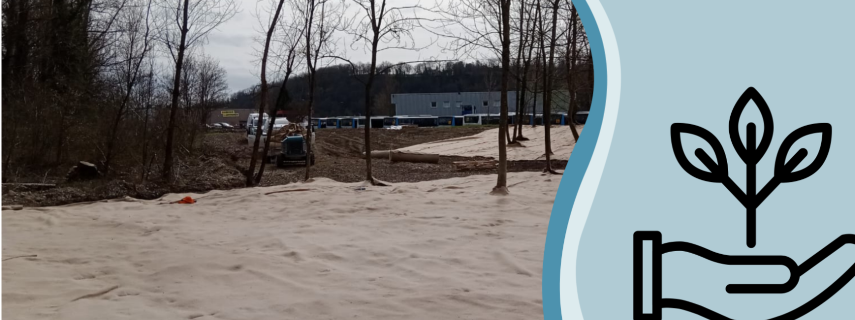 Des bâches installées à Pathéon par l’EPAGE