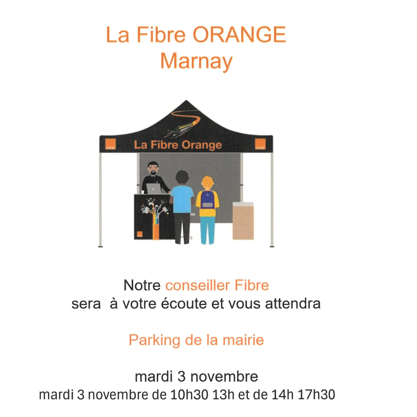 Un conseiller Fibre Orange à Marnay