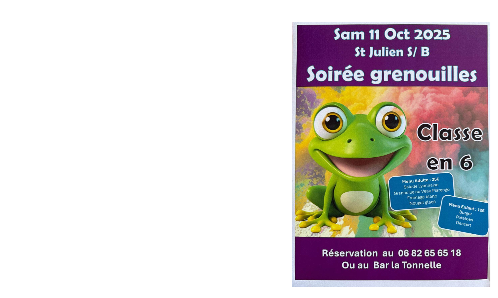 SOIRÉE GRENOUILLES