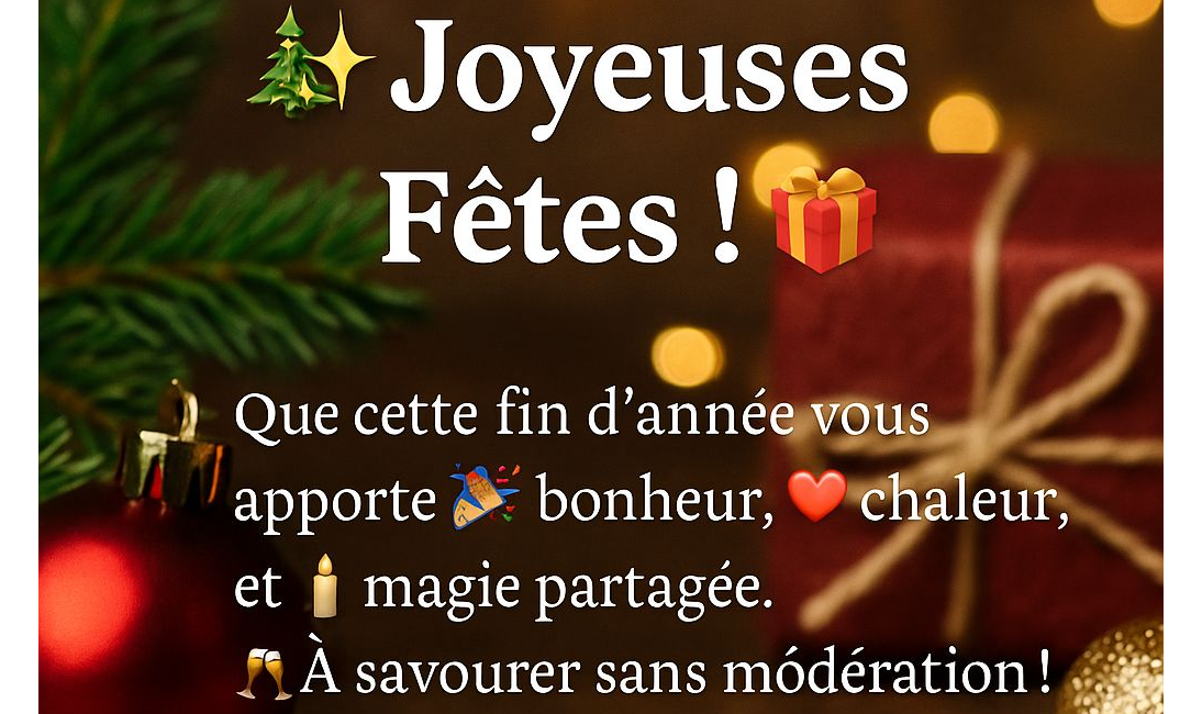 joyeuses fêtes de fin d'année