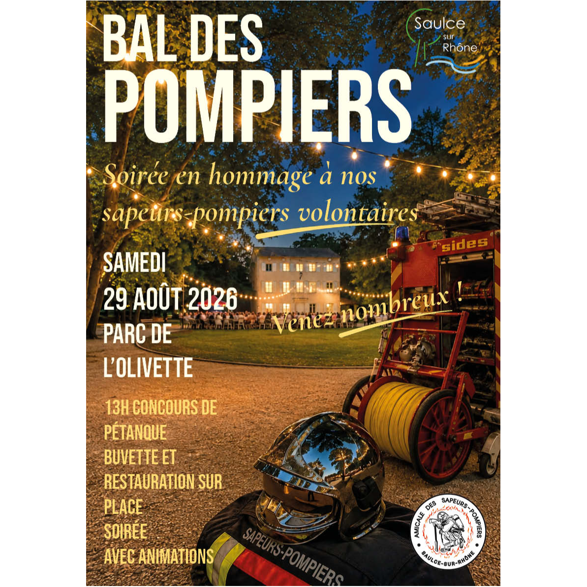 Bal des Pompiers au Parc de l'Olivette