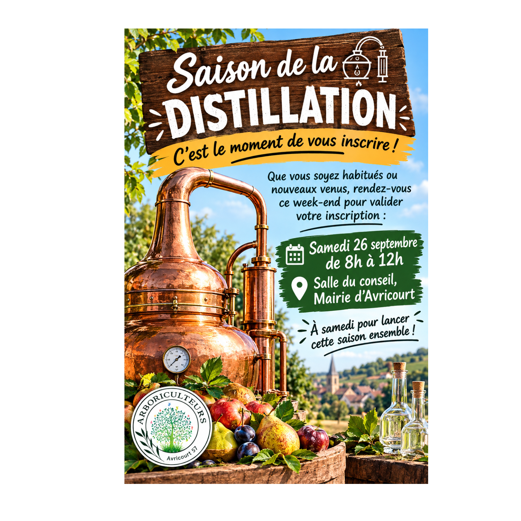 inscription à la distillation
