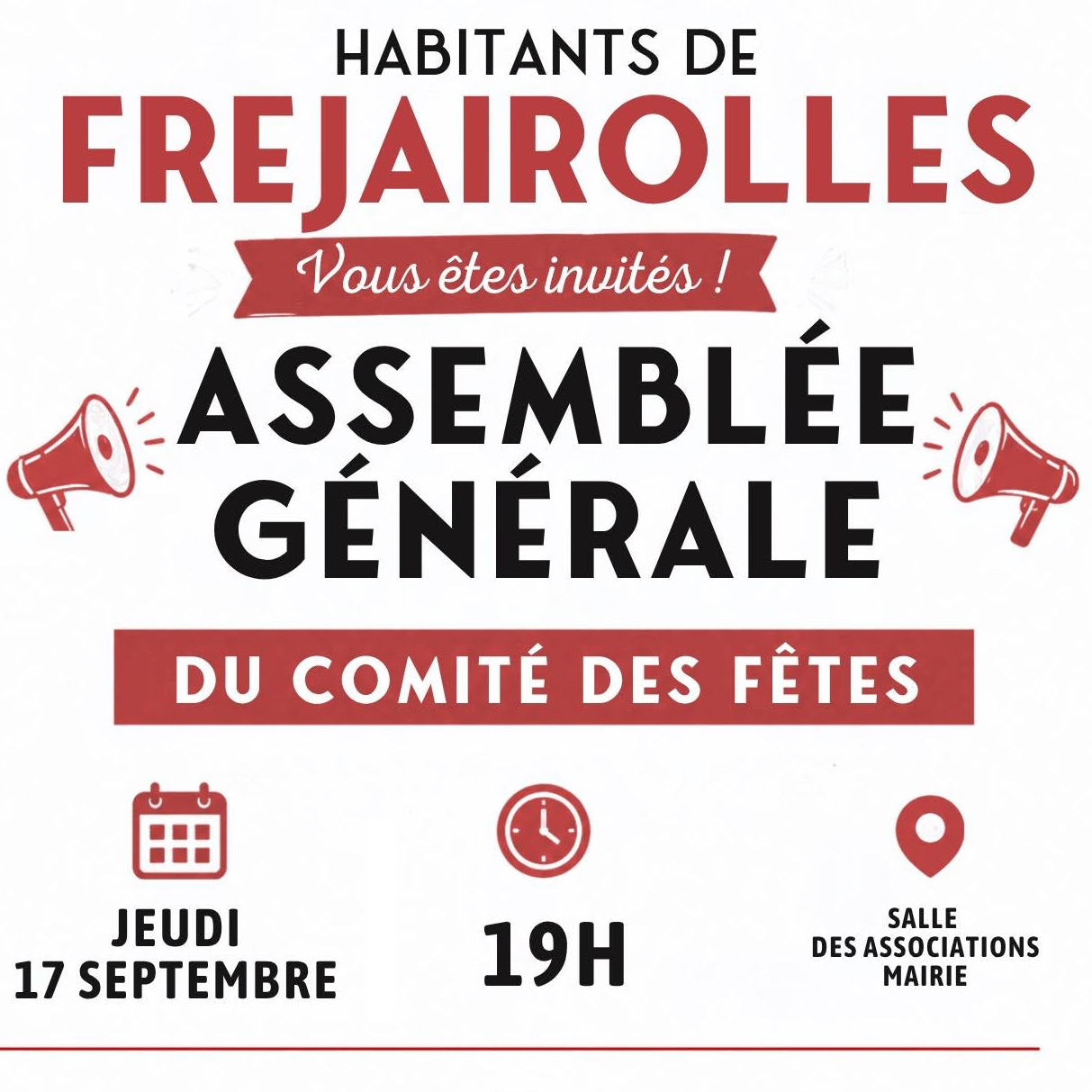 Assemblée générale Comité des Fêtes
