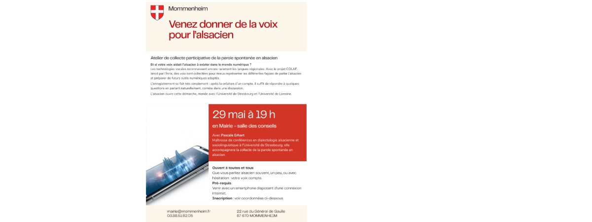 Venez donner de la voix pour l'alsacien