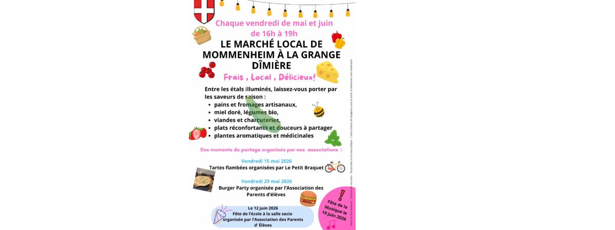 Marché local de Mommenheim.