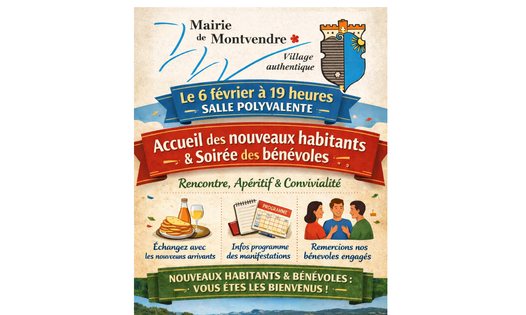Soirée des nouveaux habitants et des bénévoles