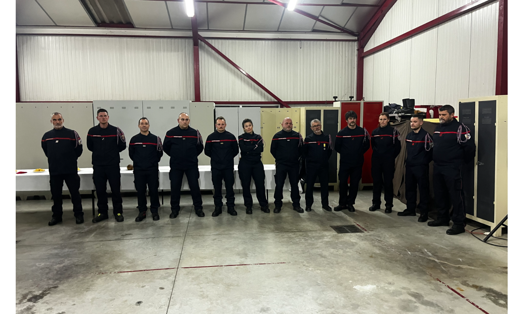 Réception aux pompiers